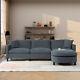 108 Modern Comfy Chenille L-shaped Modular Sectional Sofa 4 Seat Couch Set