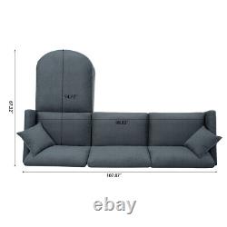 108 Modern Comfy Chenille L-Shaped Modular Sectional Sofa 4 Seat Couch Set