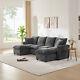 11057 Modern Modular 6 Seat Chenille Sectional Couch Set With 2 Pillows