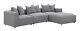 4 Pc Grey Gray Modular Sofa Sectional With Ottoman Living Room Furniture