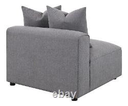 4 Pc Grey Gray Modular Sofa Sectional With Ottoman Living Room Furniture