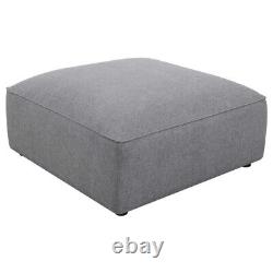 4 Pc Grey Gray Modular Sofa Sectional With Ottoman Living Room Furniture