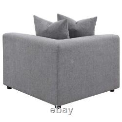 4 Pc Grey Gray Modular Sofa Sectional With Ottoman Living Room Furniture