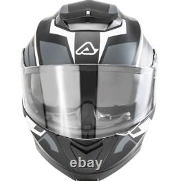 ACERBIS MODULAR Full Face Road Motorcycle Helmet NEW internal sunvisor Blk/Grey