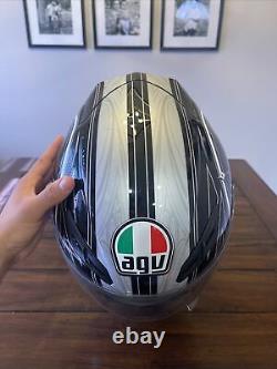 AGV K-4 EVO Black Grey White Motorcycle Helmet Adult Medium Used