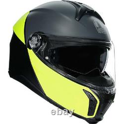 AGV TourModular Flip-Up Motorcycle Helmet DOT Balance Black/Yellow Fluo/Gray XL