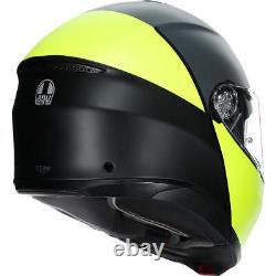 AGV TourModular Flip-Up Motorcycle Helmet DOT Balance Black/Yellow Fluo/Gray XL