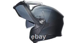 AGV Tourmodular Modular Motorcycle Helmet Textour Matte Black/Grey Choose Size
