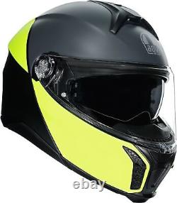 AGV Tourmodular Motorcycle Helmet Balance Black/Yellow Fluo/Gray Large