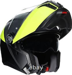AGV Tourmodular Motorcycle Helmet Balance Black/Yellow Fluo/Gray Large
