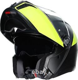 AGV Tourmodular Motorcycle Helmet Balance Black/Yellow Fluo/Gray Small