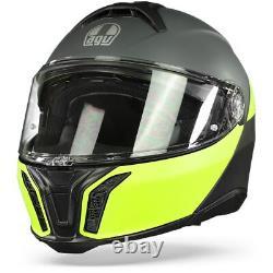 AGV Tourmodular Multi Balance Matt Black Yellow Fluo Grey Modular Helmet Moto