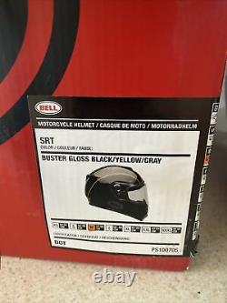 Bell SRT Modular Helmet Buster Gloss Black/Yellowith Gray Medium $369.95 retail