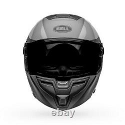 Bell SRT Modular Presence Motorcycle Helmet Matte/Gloss Black/Gray LG