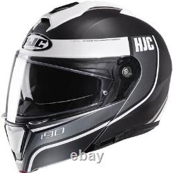 Black/Grey/White Sz XS HJC i90 Davan Modular Helmet