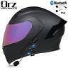 Bluetooth Full Face Motorcycle Helmet Dual Visor Flip Up Modular Helmet Dot