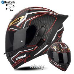 Bluetooth Modular Flip Up Motorcycle Helmet ATV Face Face Helmet DOT+Sun Vison