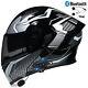 Bluetooth Motorcycle Helmet Modular Flip Up Full Face Dual Visor Intercom Dot