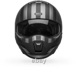 Broozer Free Ride Full Face/Open Face Modular Helmets Matte Gray Black Small