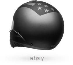 Broozer Free Ride Full Face/Open Face Modular Helmets Matte Gray Black Small