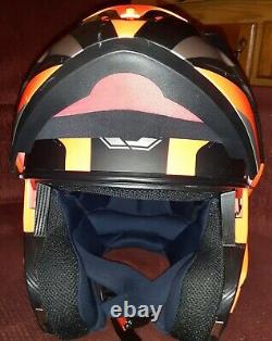 CASTLE ATOM SV TARMAC Modular Helmet Sz M Matte Hi-Viz EXTRA SHIELD NEW