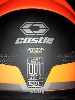 CASTLE ATOM SV TARMAC Modular Helmet Sz M Matte Hi-Viz EXTRA SHIELD NEW