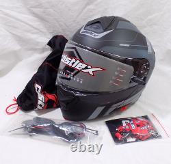 CASTLE X CX935 Raid Snow Helmet withElectric Shield Black/Gray Size Large / NEW