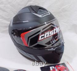 CASTLE X CX935 Raid Snow Helmet withElectric Shield Black/Gray Size Large / NEW