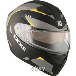 CKX Matte Black/Gray/Yellow Flex Snow Modular Helmet withShield(Adult L)514374
