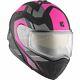 Ckx Matte Black/pink/gray 1.5 Ams Modular Snow Helmet Withshield(adult L)514614