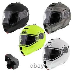 Caberg Droid Matt Black HiViz Iron Grey White Flip Front Motorcycle Helmet NEW