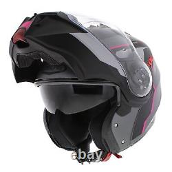 Caberg Duke Evo Move matt black gray pink Modular Motorcycle Helmet