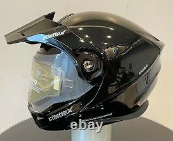 Castle CX950 Modular Dual Lens Snowmobile Helmet Gloss Black Medium