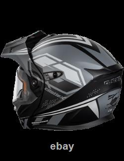 Castle X EXO-CX950 Siege Electric Modular Snowmobile Helmet Matte Black/Charcoal