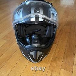 Ckx Tranz 1.5 Ams Omeg Black/grey Snowmobile Helmet, Large 513164