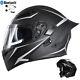 Dot Bluetooth Flip Up Motorcycle Helmet Dual Lens Crash Motorbike Modular Helmet