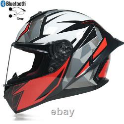 DOT Bluetooth Flip Up Motorcycle Helmets FULL FACE Motorbike Helmets Clear Lens