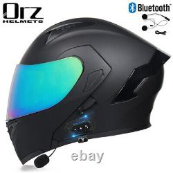 DOT Bluetooth Modular Flip Up Motorcycle Helmet Motorbike Crash Helmet Full Face