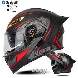 DOT Bluetooth Modular Flip Up Motorcycle Helmets FULL FACE Motorcross Helmet ECE
