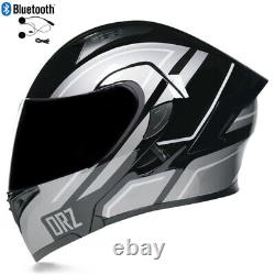 DOT Bluetooth Modular Motocycle Helmet Full Face Dual Lens Flip Up Helmet ECE