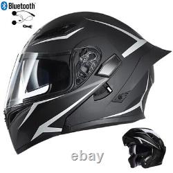 DOT Bluetooth Modular Motorcycle Helmet FULL FACE Crash Motorbike Flip Up Helmet