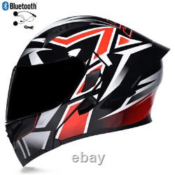 DOT Flip Up Motorcycle Helmets Bluetooth Modular Street ATV Full Face Helmet
