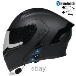 DOT Modular Motorcycle Helmet Full Face with Intercom Bluetooth Flip Up for Men