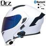 Dot Motorcycle Helmet+bluetooth Headset+double Shield Full Face Flip Up Modular