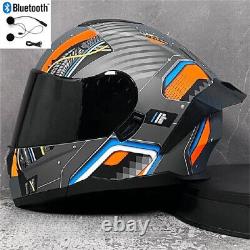 DOT Motorcycle Helmet Bluetooth Headset Double lens Flip up Helmet