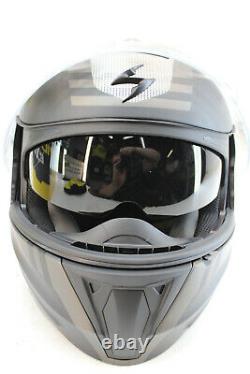 Exo-gt920 Unit Matte Black Gray Grey Men's Large Lg Dot Approved Modular Helmet