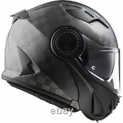 FF313 Vortex Carbon Flip up Urban Motorcycle Motorbike Road Crash Helmet Black