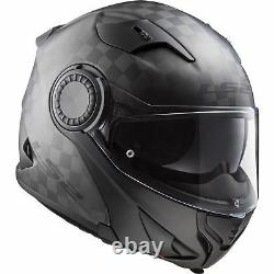 FF313 Vortex Carbon Flip up Urban Motorcycle Motorbike Road Crash Helmet Black