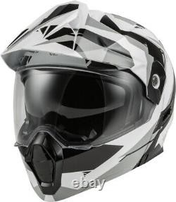FLY RACING Odyssey Summit Modular Helmet, Black/White/Gray, Large