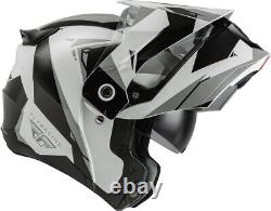 FLY RACING Odyssey Summit Modular Helmet, Black/White/Gray, Large